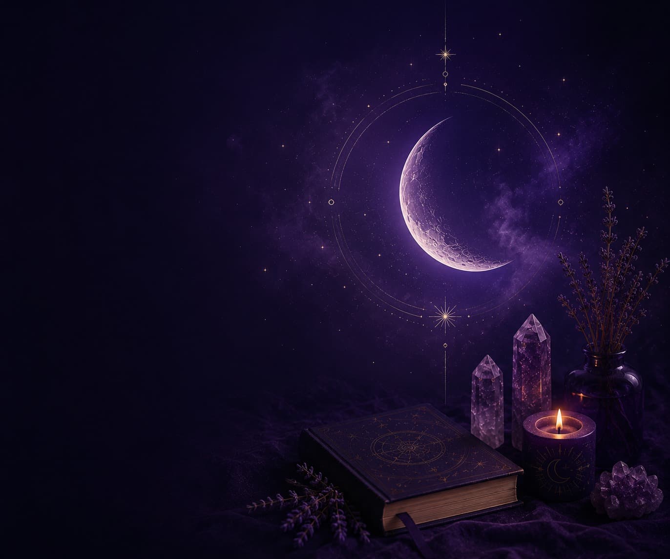 Dream scene: a cosmic portal among clouds and stars